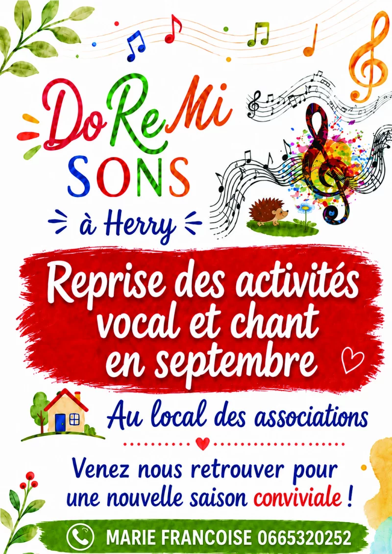 Reprise des activités vocales et chant
