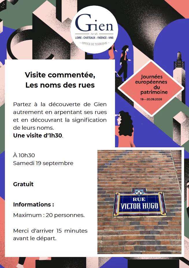 Visite commentée, Les noms des rues