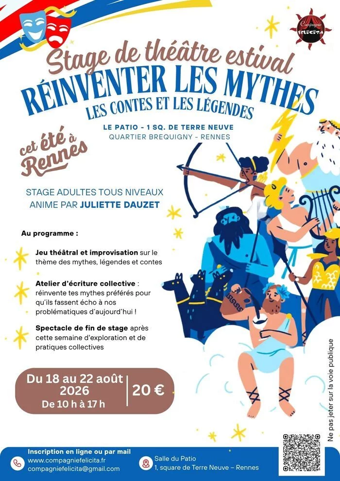 Stage d'initiation au théâtre - Cet été à Rennes