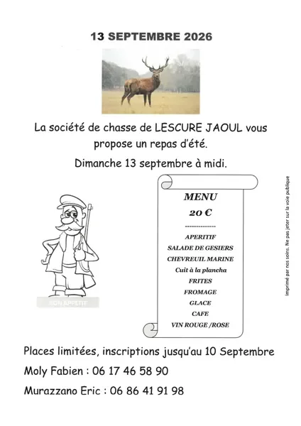 Repas de la société de chasse