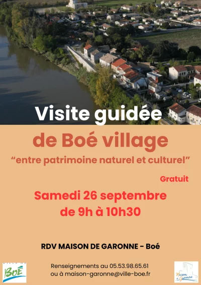 Maison de Garonne : Visite guidée de Boé village