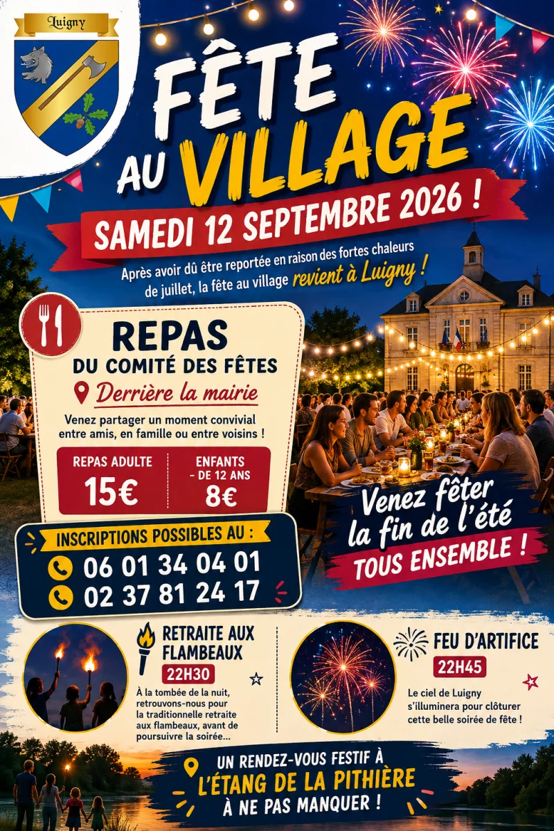 Feu d'artifice et retraite aux flambeaux