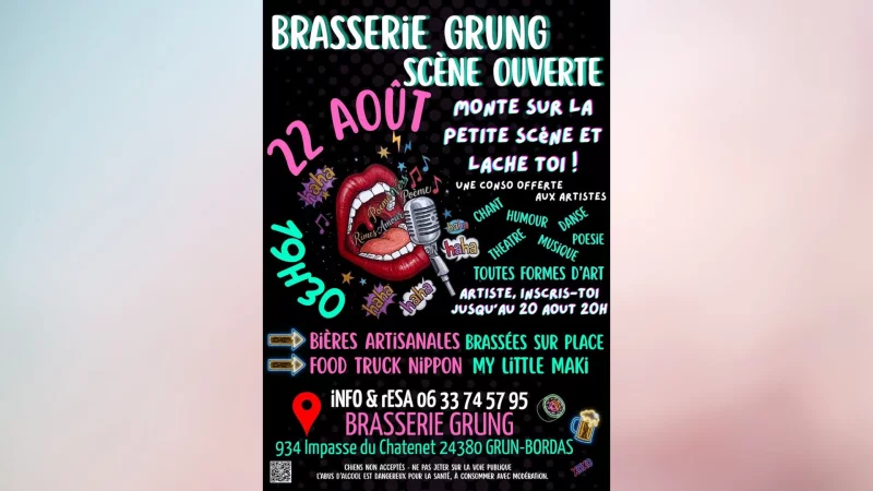 Scène ouverte brasserie Grung