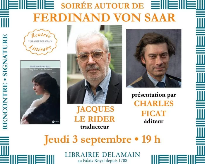 Jacques Le Rider et Charles Ficat présentent Ferdinand von Saar