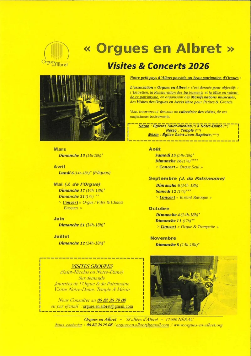 Orgues en Albret - Visite d'orgue