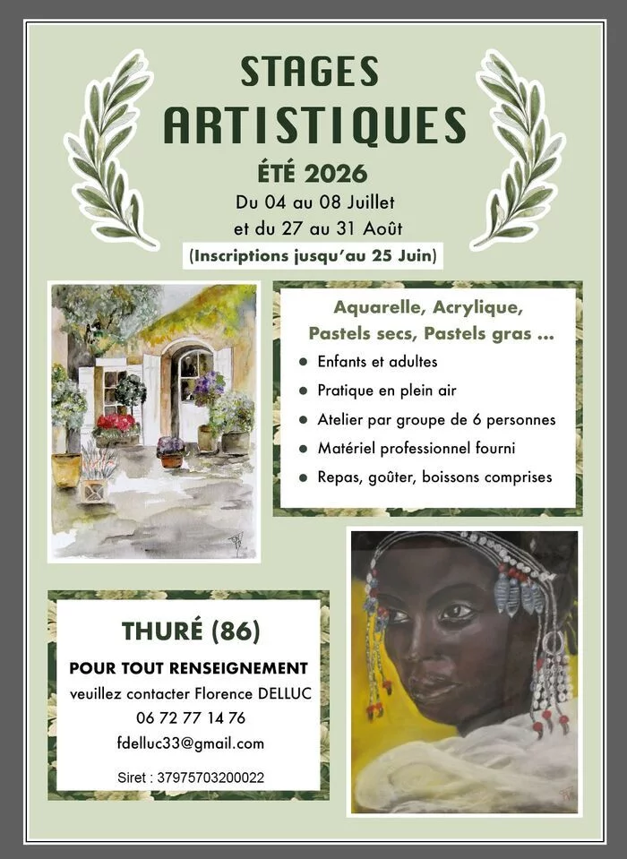 🎨 STAGES ARTISTIQUES – ÉTÉ 2026 🖌️