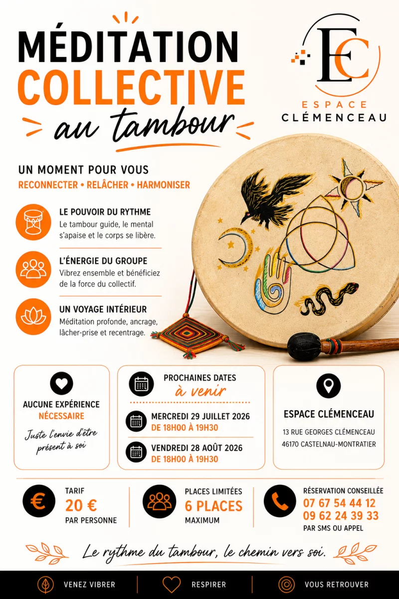Atelier méditation collective au tambour
