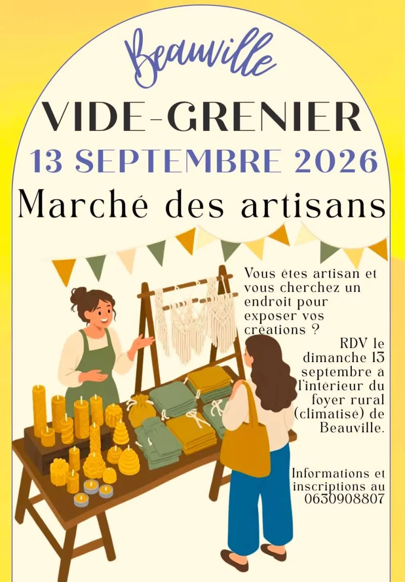 VIDE-GRENIER ET MARCHÉ D'ARTISANS À BEAUVILLE