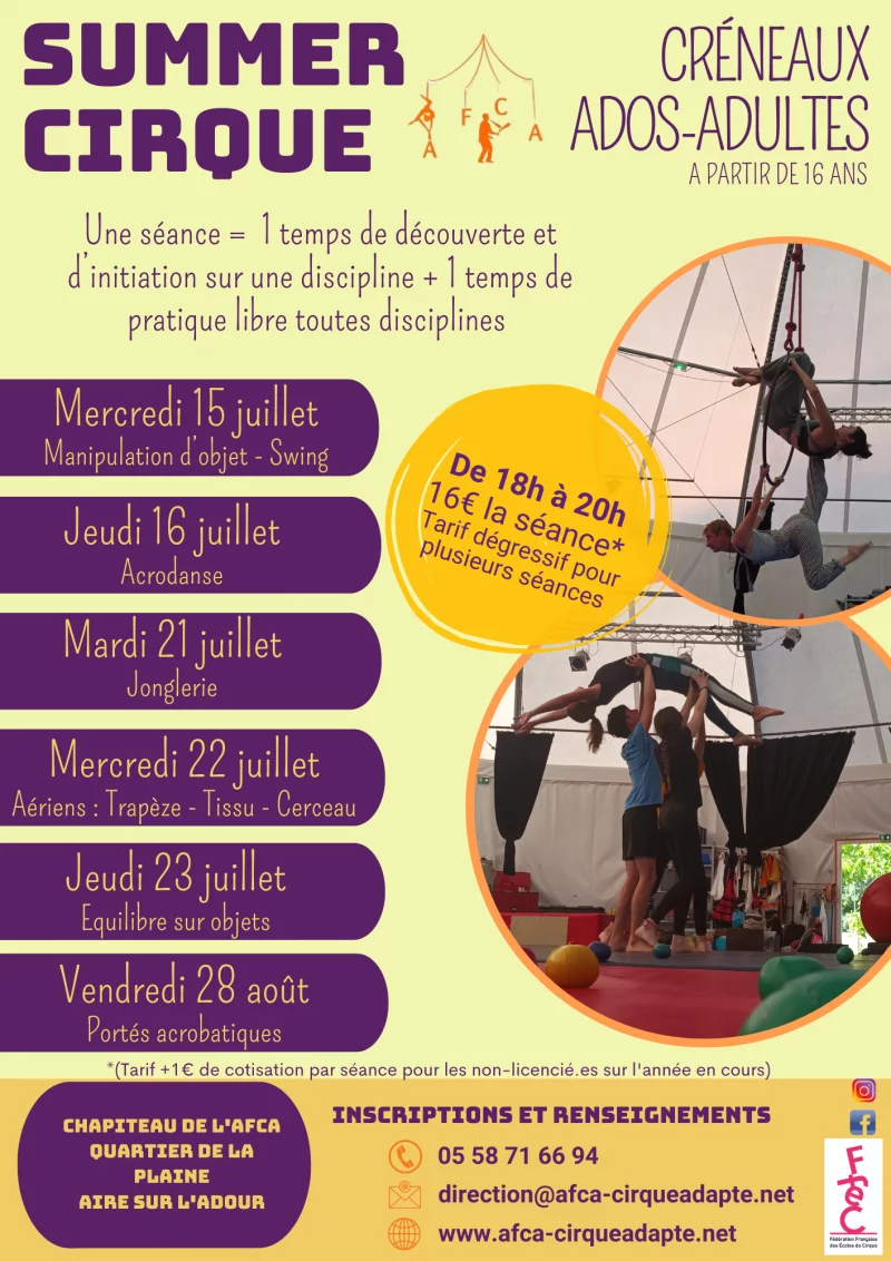 Atelier summer cirque