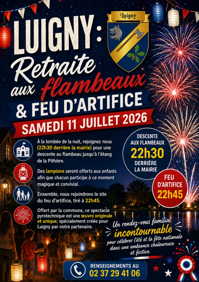Fête nationale 11 Juillet 2026 - REPORTÉE samedi 12 Septembre