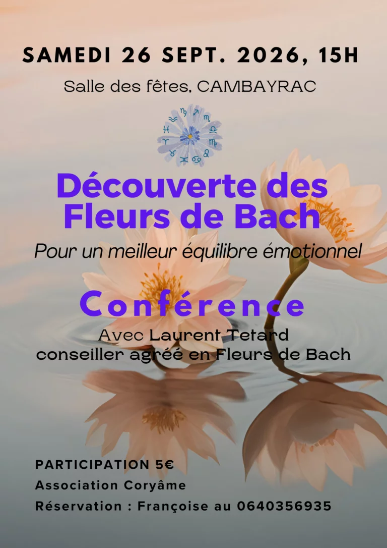 Conférence de Laurent Tetard sur les Fleurs de Bach