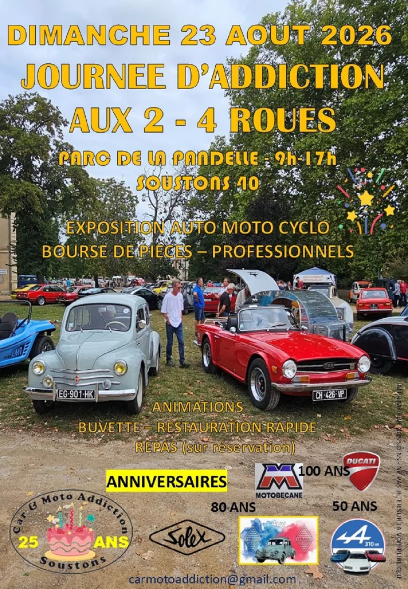 Journée d'addiction aux 2 - 4 roues