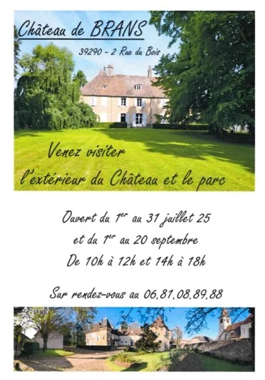 Visite extérieure du château et du parc de Brans