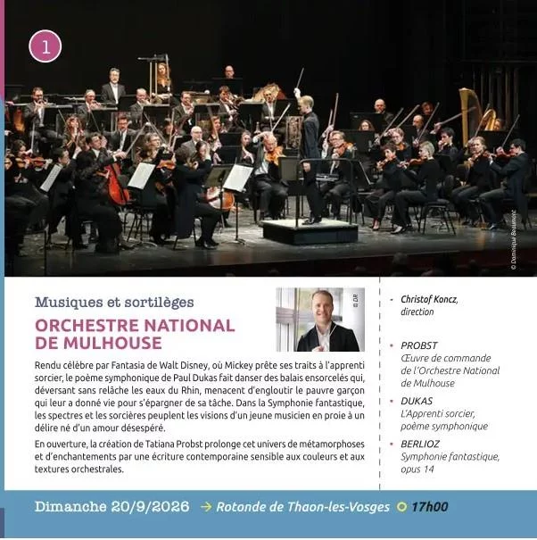 Concerts classiques Epinal -  Orchestre National de Mulhouse