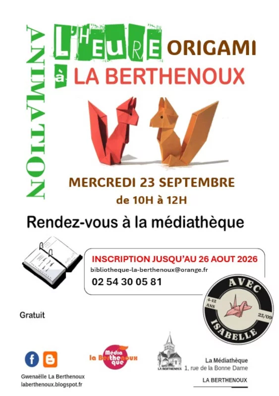 Atelier origami pour les 4-12 ans