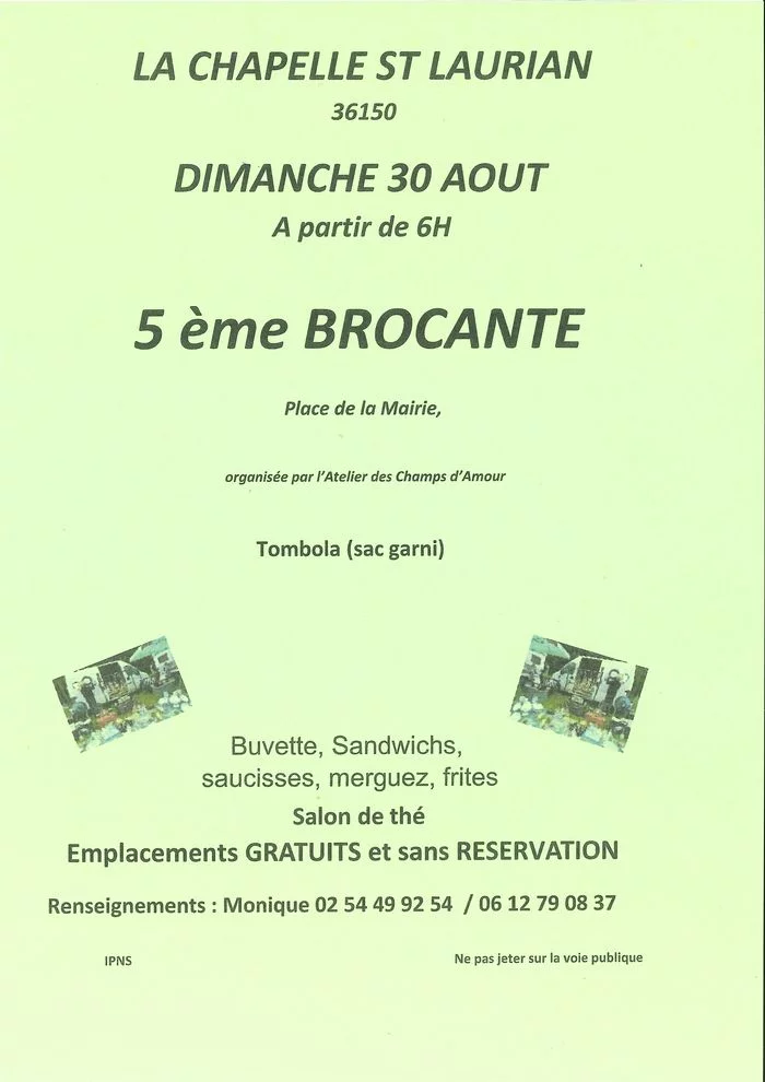 Brocante à La Chapelle Saint Laurian