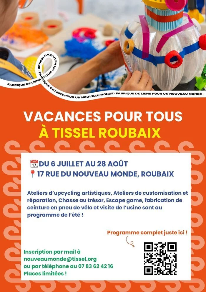 Vacances pour tous: Ateliers d'upcycling artistique fanion-moquette