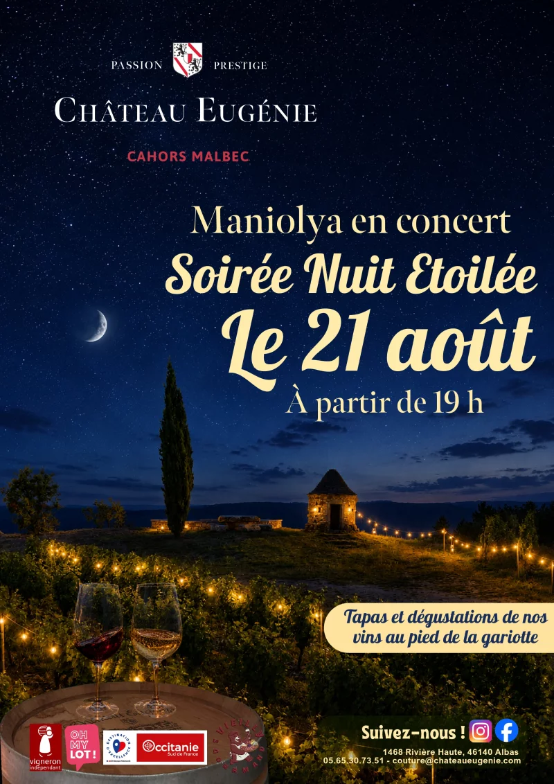 Soirée nuit étoilée au Château Eugénie