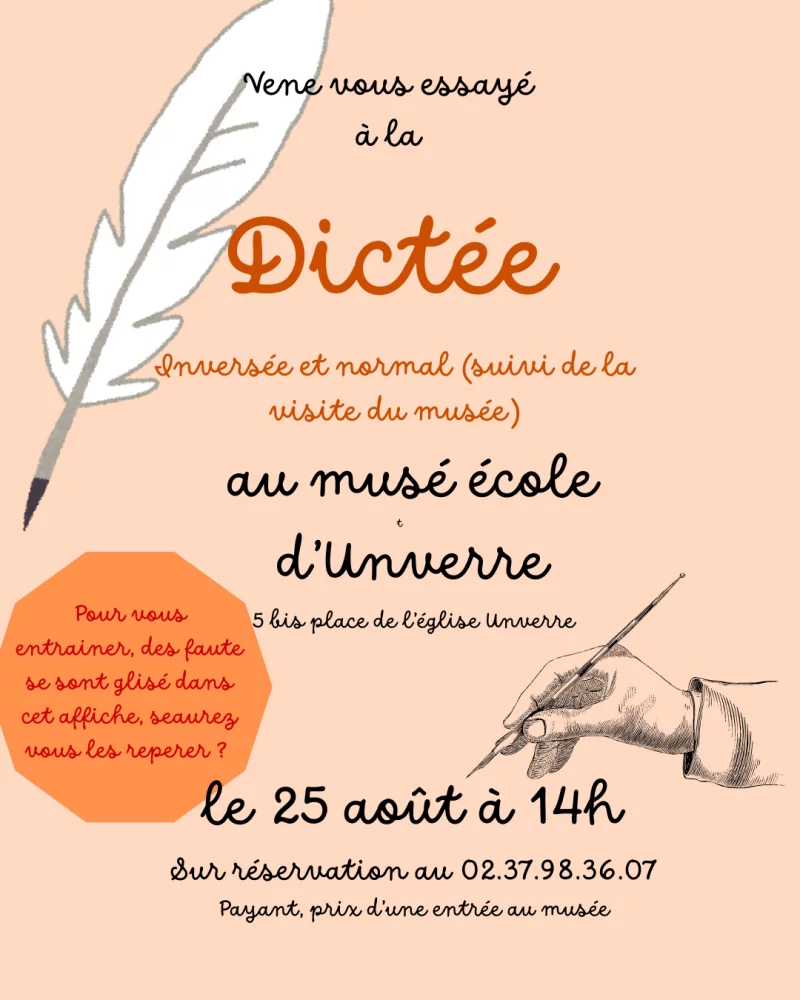 Dictée au musée-école d'Unverre