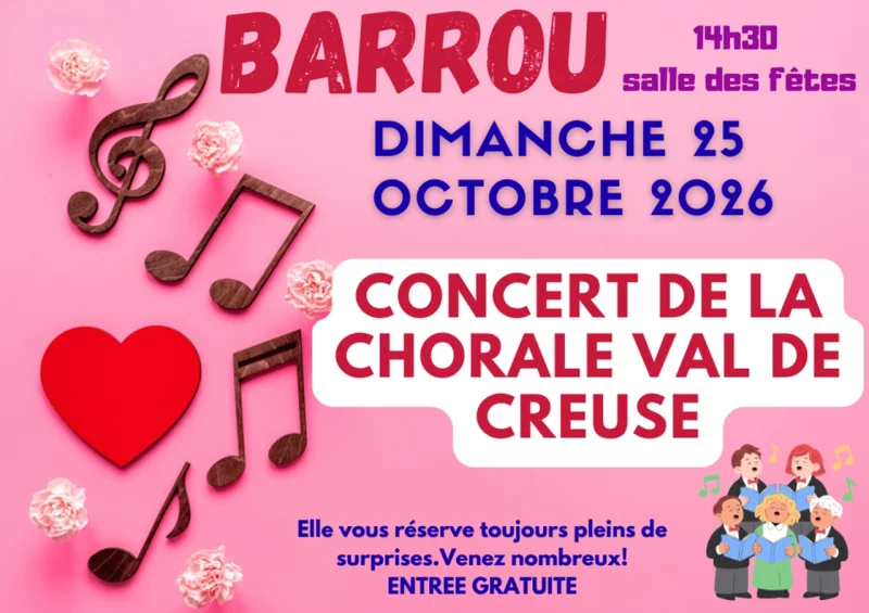 Concert de la chorale Val de Creuse de Barrou