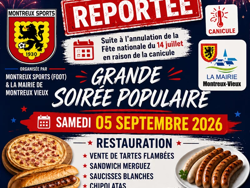 Grande soirée populaire avec feu d'artifice