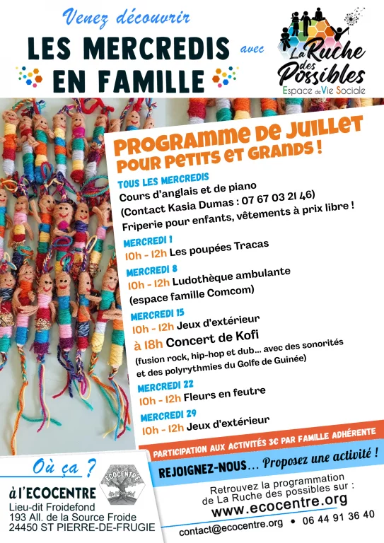 Mercredi en famille : atelier Poupées tracas