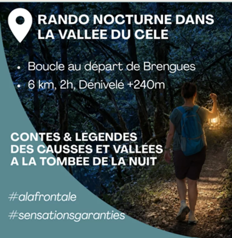 Randonnée nocturne à Brengues, dans la vallée du Célé