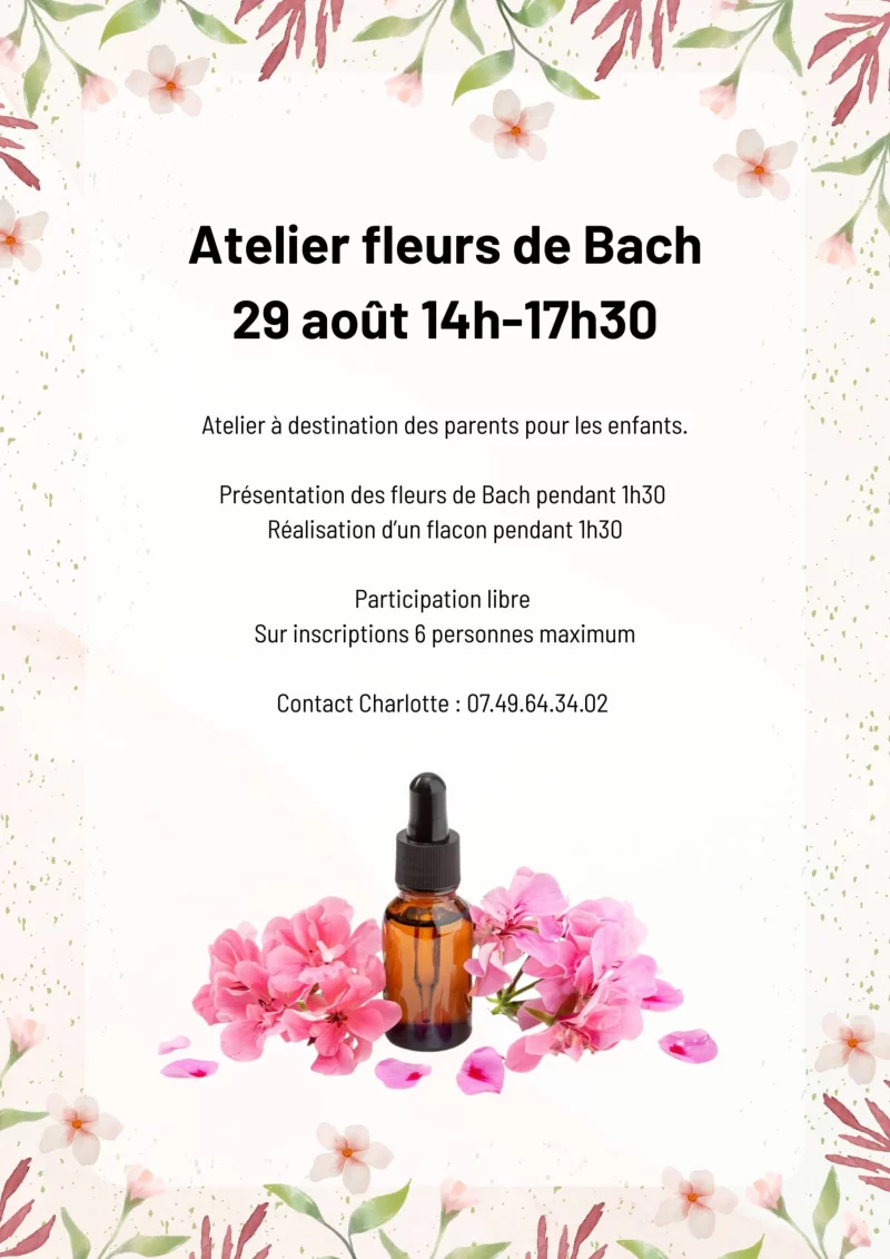 Atelier fleurs de Bach