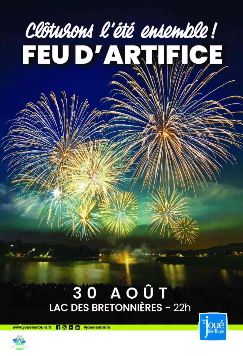 Feu d'artifice au Lac des Bretonnières