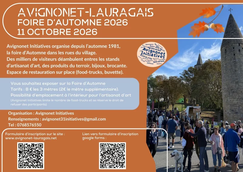 FOIRE D'AUTOMNE D'AVIGNONET-LAURAGAIS 2026
