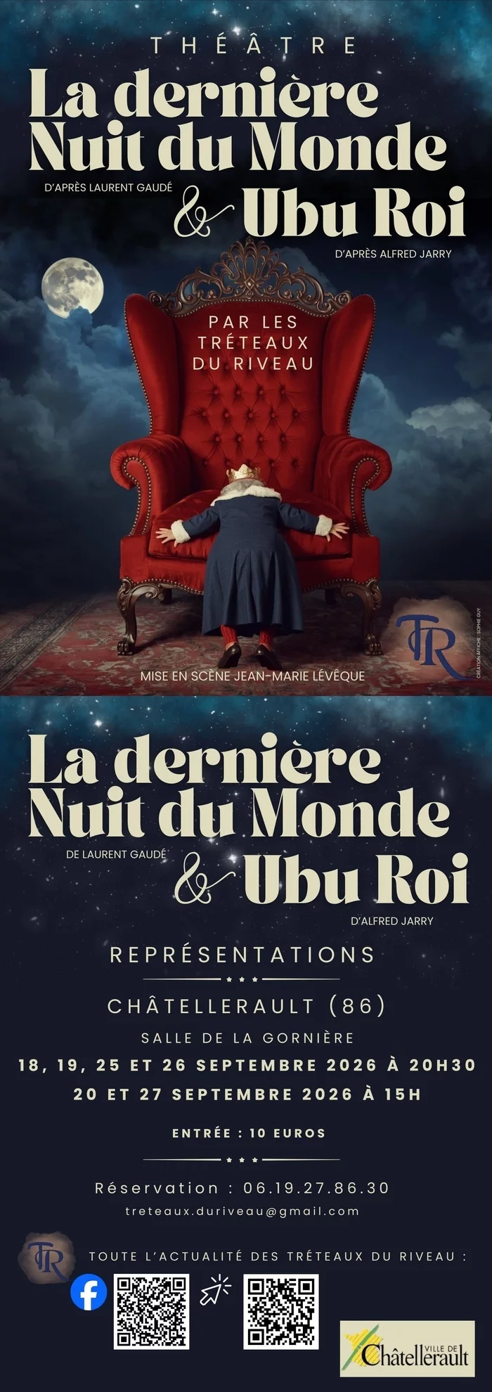 "La dernière nuit du monde & Ubu Roi" - Théâtre par Les Tréteaux du Riveau