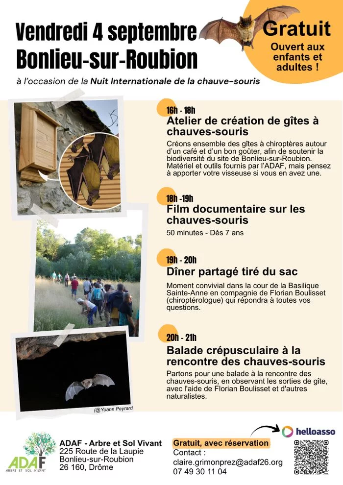 Nuit internationale de la chauve-souris à Bonlieu-sur-Roubion (26)