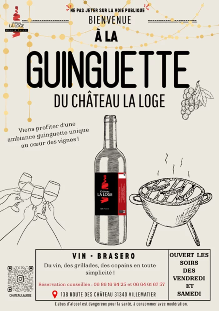 Bienvenue à la Guinguette du Château La Loge