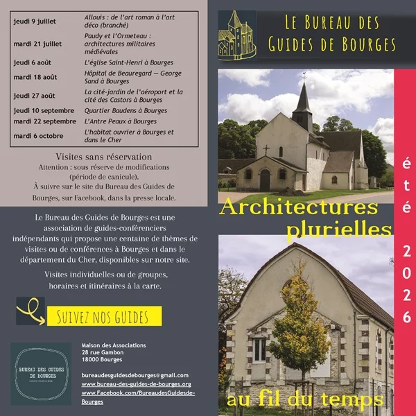 Visites Guidées : Programmation Estivale Bureau des Guides de Bourges