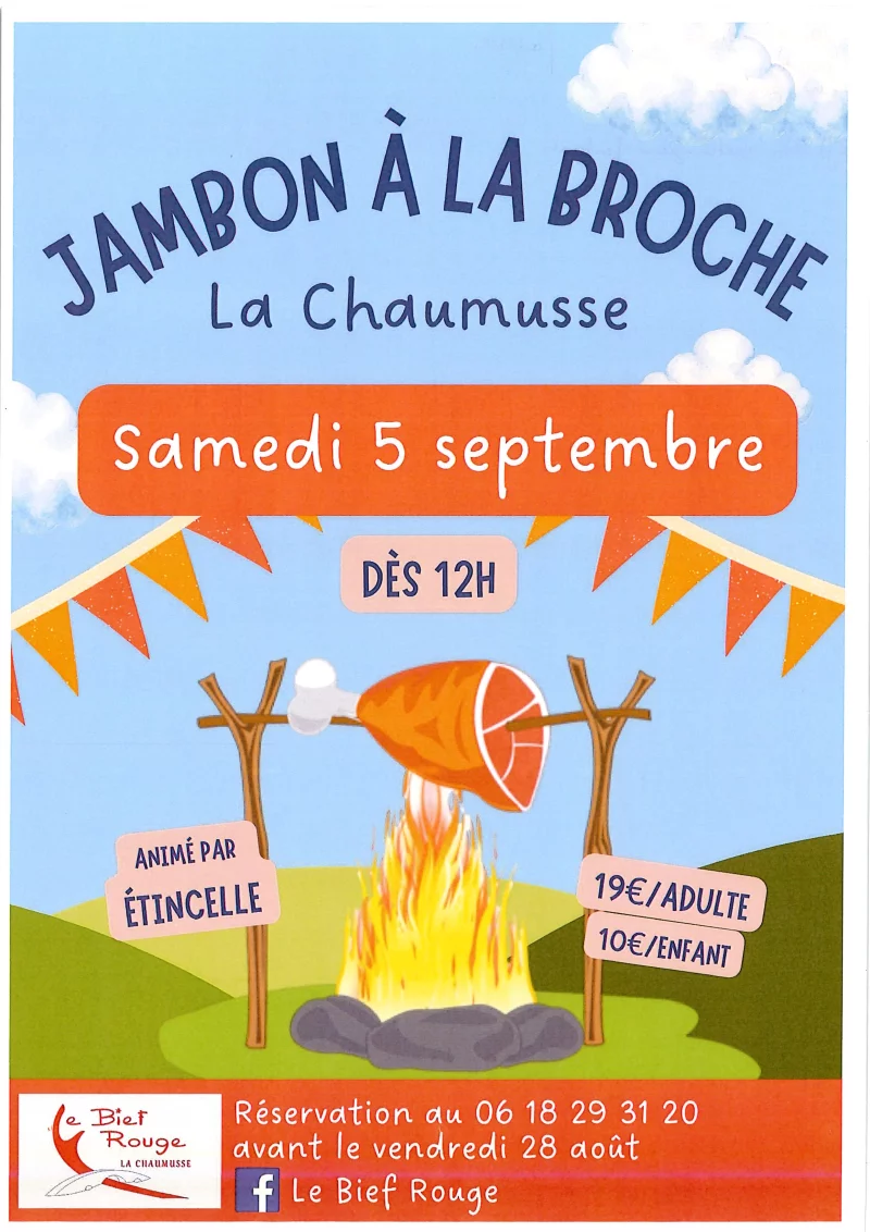 Fête du village - jambon à la broche