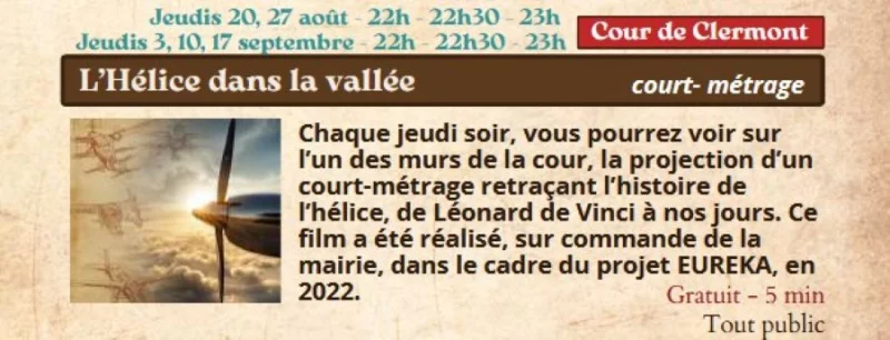 Festival Re-naissance à Figeac , cinéma : "l’hélice dans la vallée"
