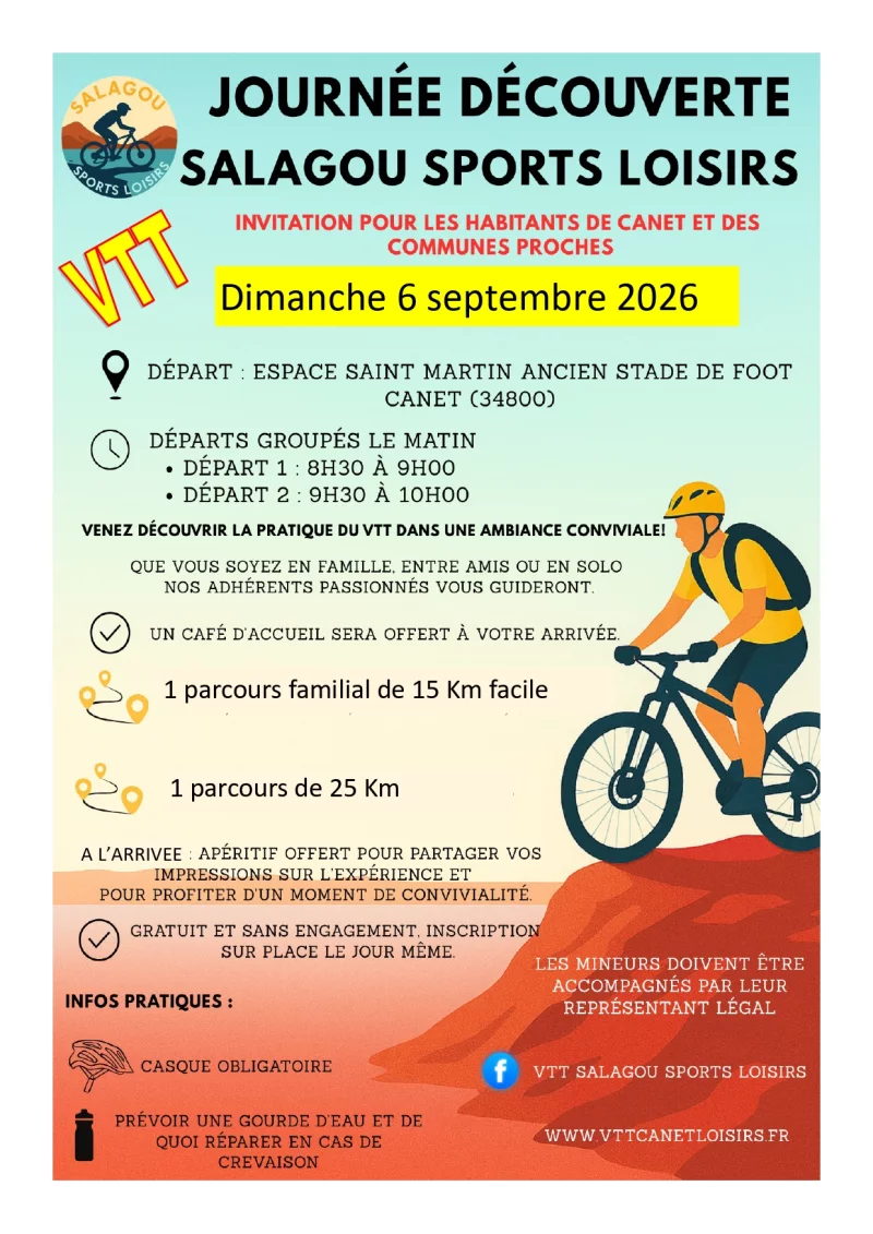JOURNÉE DE DÉCOUVERTE DU VTT