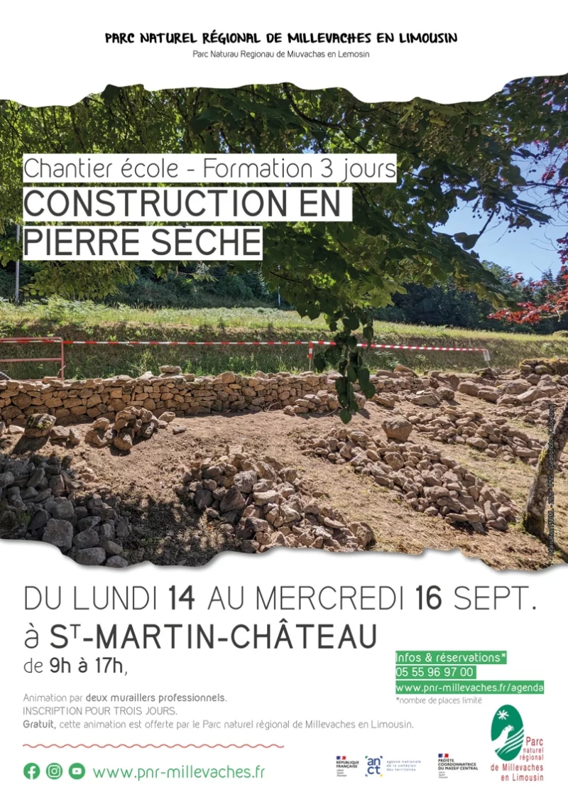 Chantier école de construction en pierre sèche - Formation 3 jours