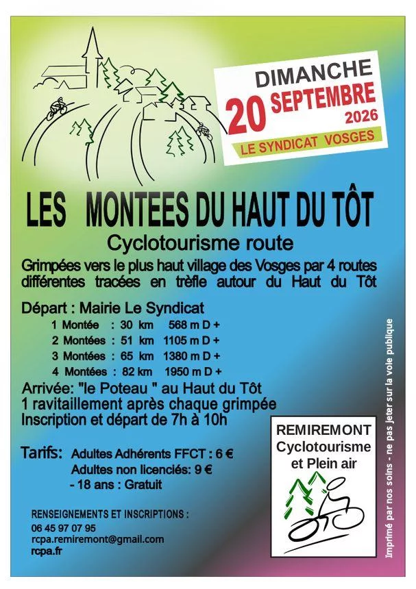 Les montées du Haut du Tôt - cyclotourisme