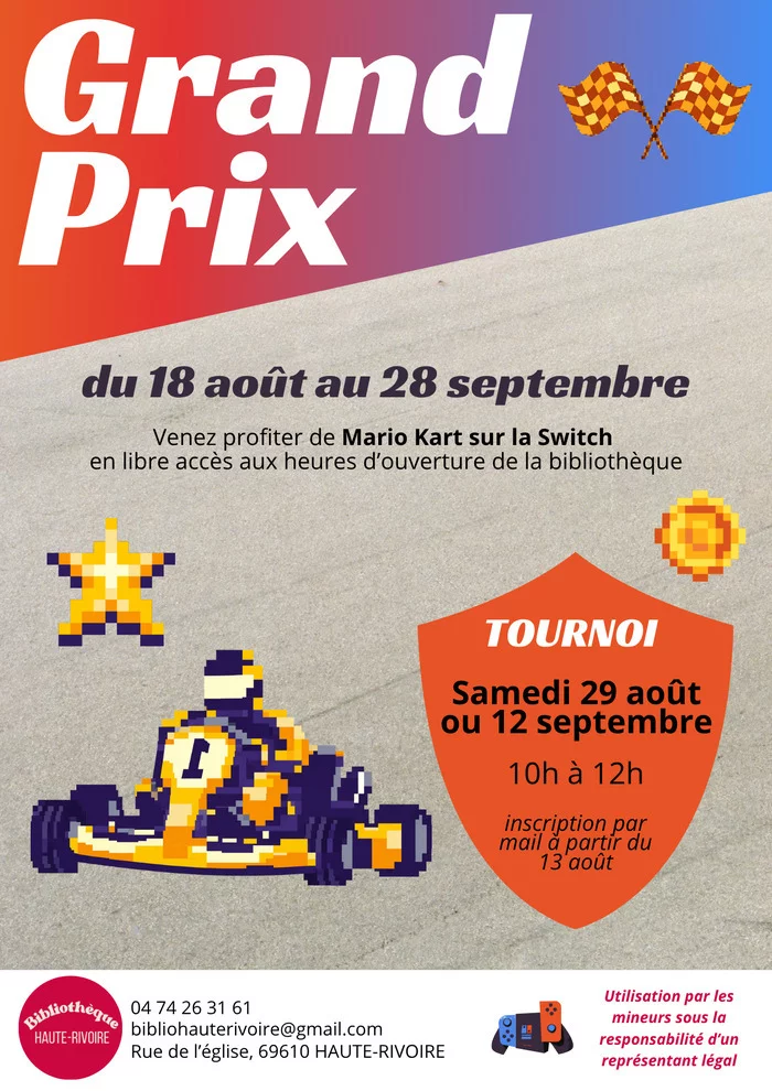 Mario Kart à la bibliothèque de Haute-Rivoire