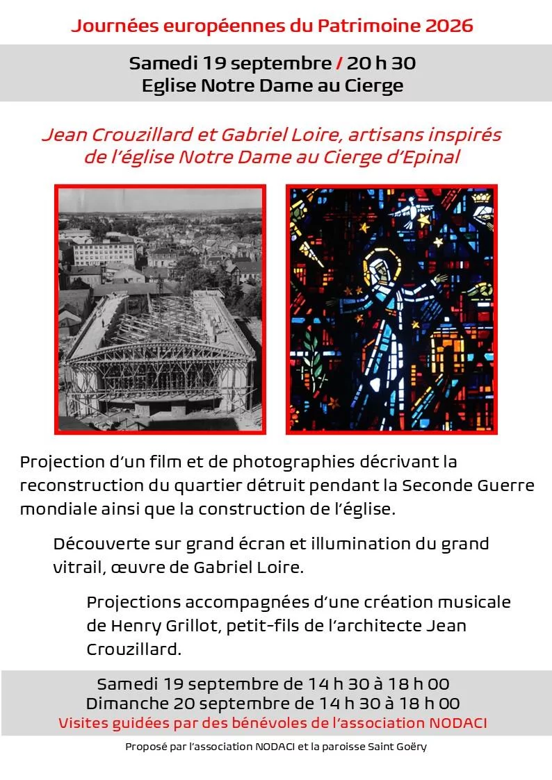 Film - Jean Crouzillard et Gabriel Loire artisans inspirés de l'église Notre Dame d'Epinal