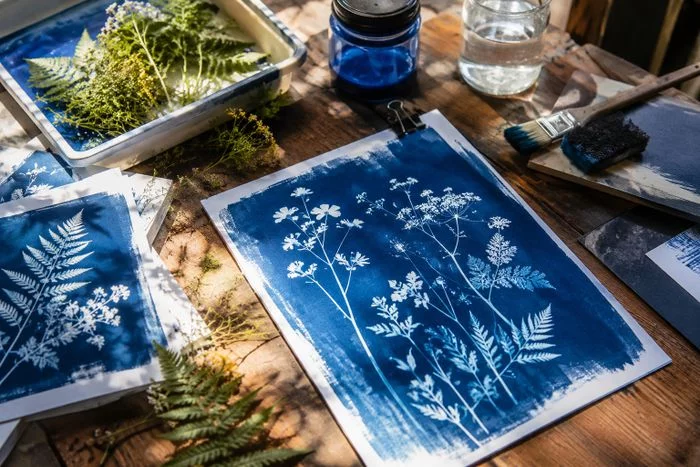Atelier Cyanotype avec l'association "Les Champs de l'Esplanade. "