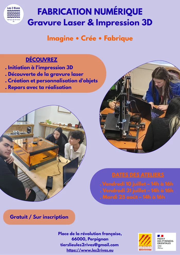 C'est le début de l'atelier 3D et gravure cet été !
