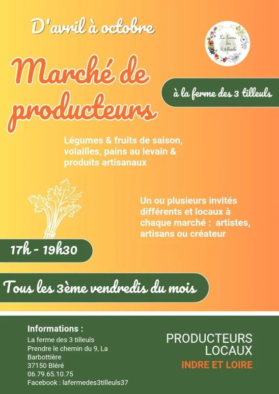 Marché de producteurs à la Ferme des 3 Tilleuls