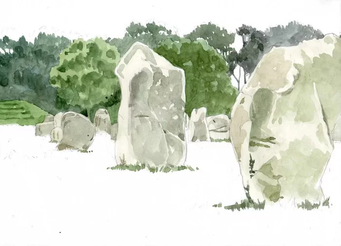 Grave ton menhir ! Encre, couleurs et Préhistoire