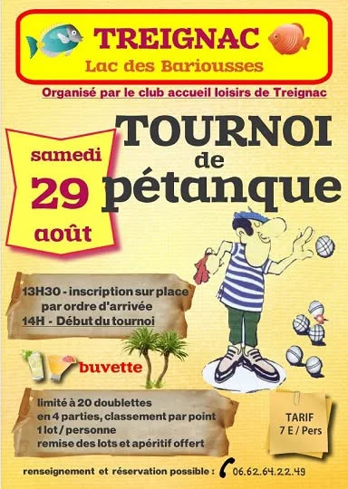 Tournoi de Pétanque au Lac des Bariousses