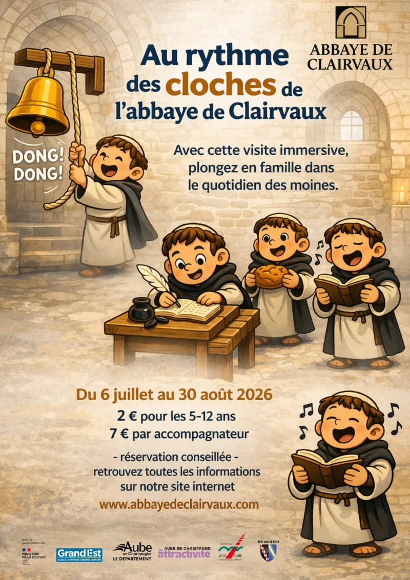 Visite famille "Au rythme des cloches" à l'Abbaye de Clairvaux