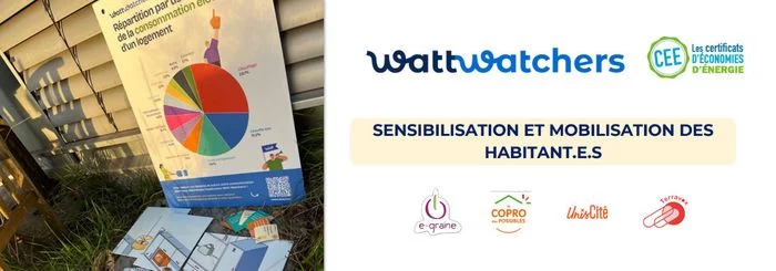 Stand "Watt Watchers" au marché de Cenon
