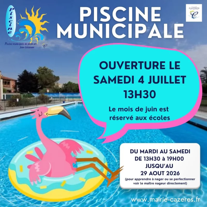OUVERTURE DE LA PISCINE