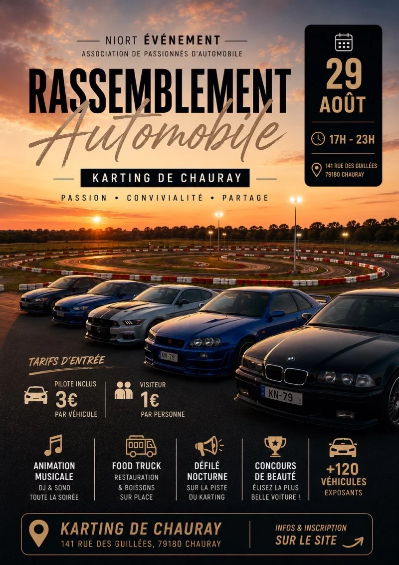 Rassemblement de véhicules de prestige à Niort